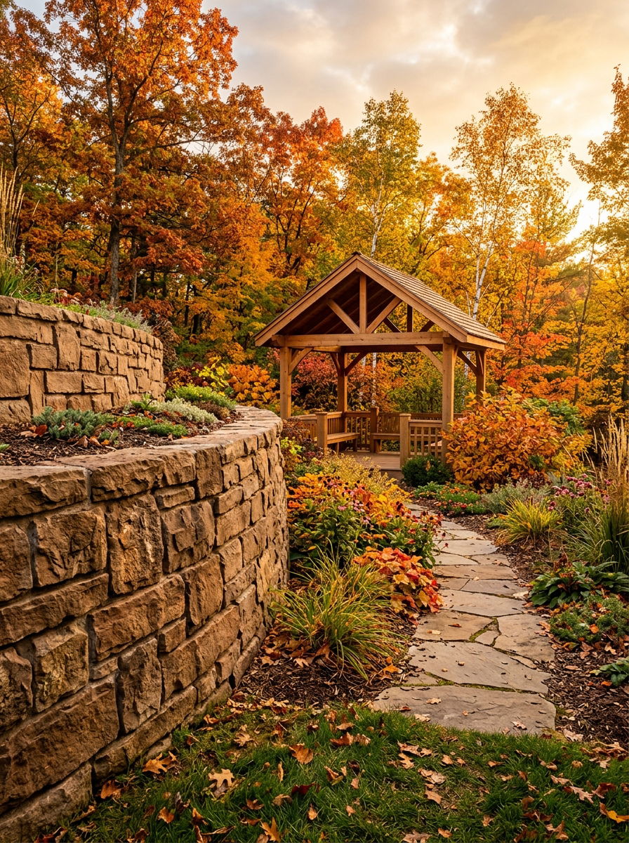 Brown Stone Retaining Wall - 30 stone retaining wall ideas
