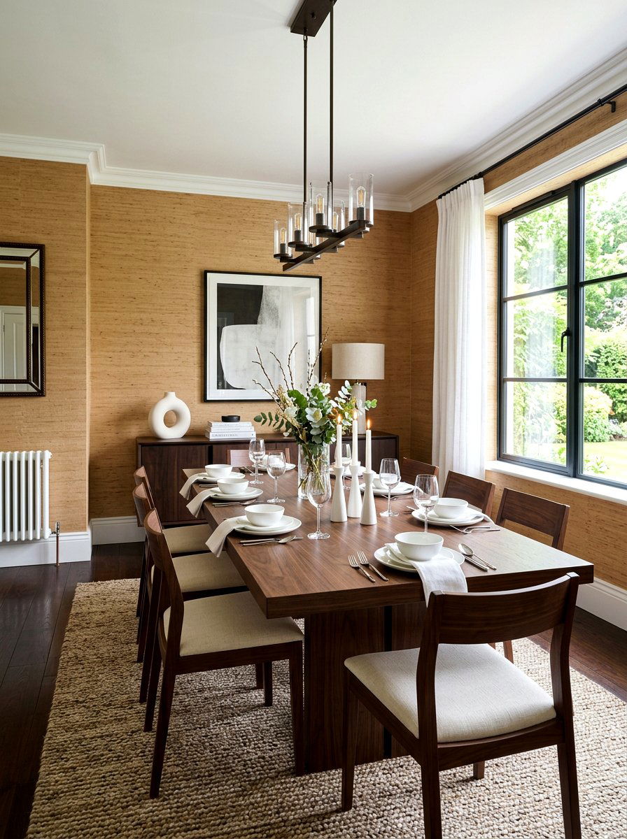 Brown Wallpaper Dining Room - 30 brown dining room decor ideas