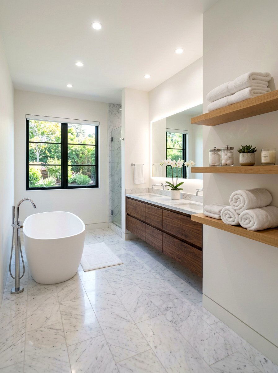 Brown White Bathroom - 30 brown room decor ideas