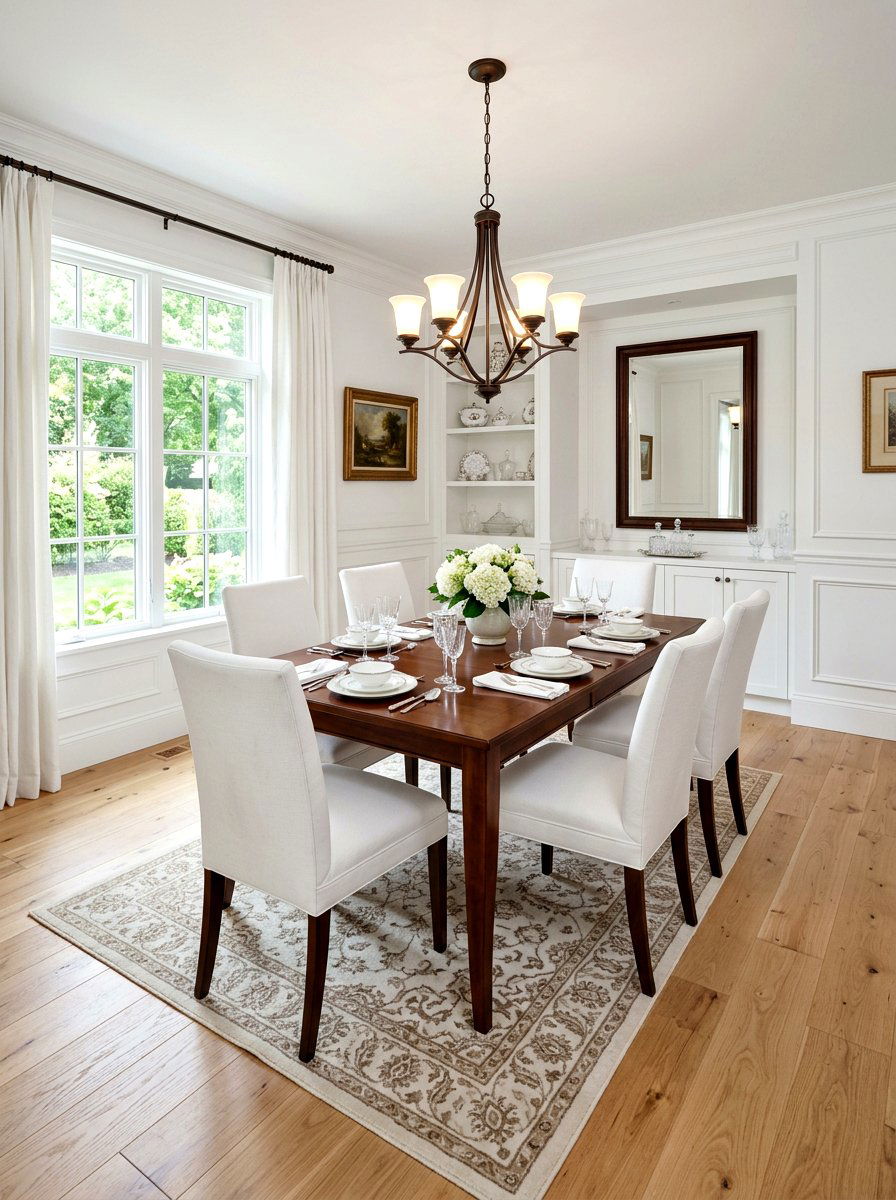 Brown and White Dining Room - 30 brown dining room decor ideas