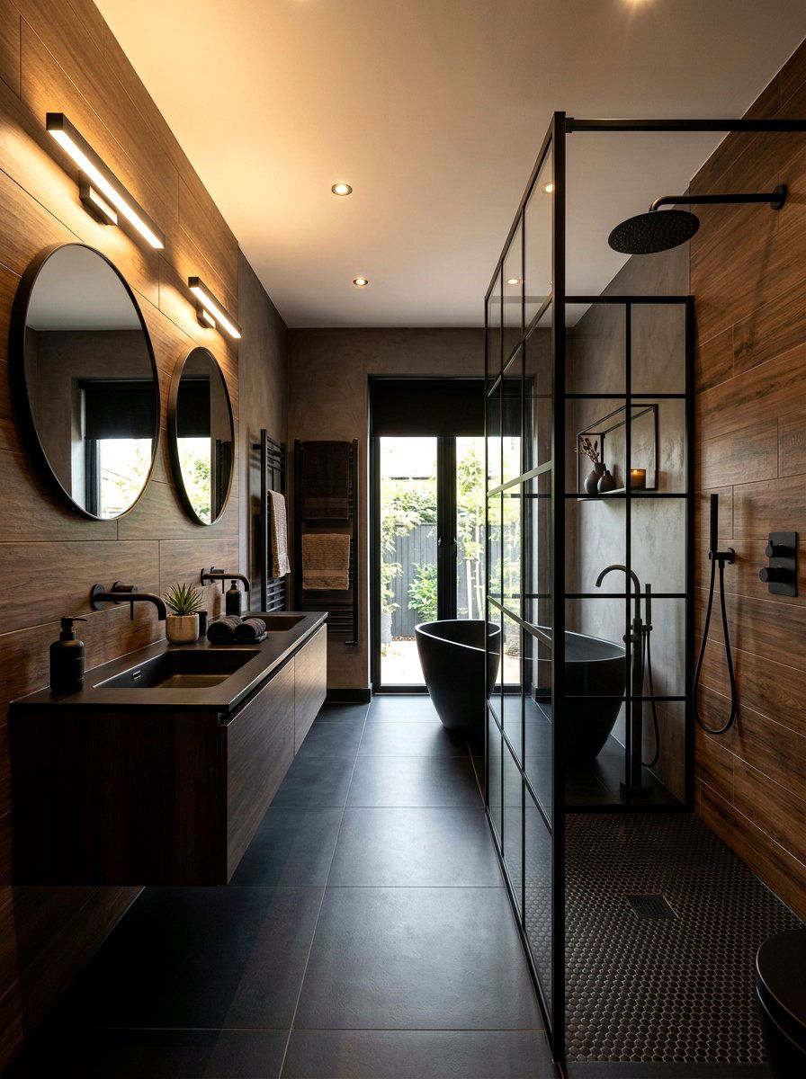 Brown and black modern bathroom - 30 chocolate brown bathroom ideas