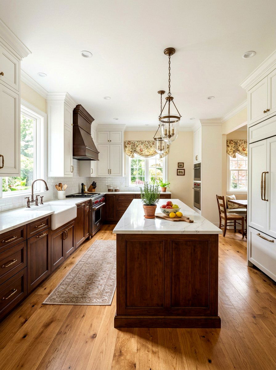 Brown and white kitchen cabinets - 30 two tone kitchen cabinet ideas