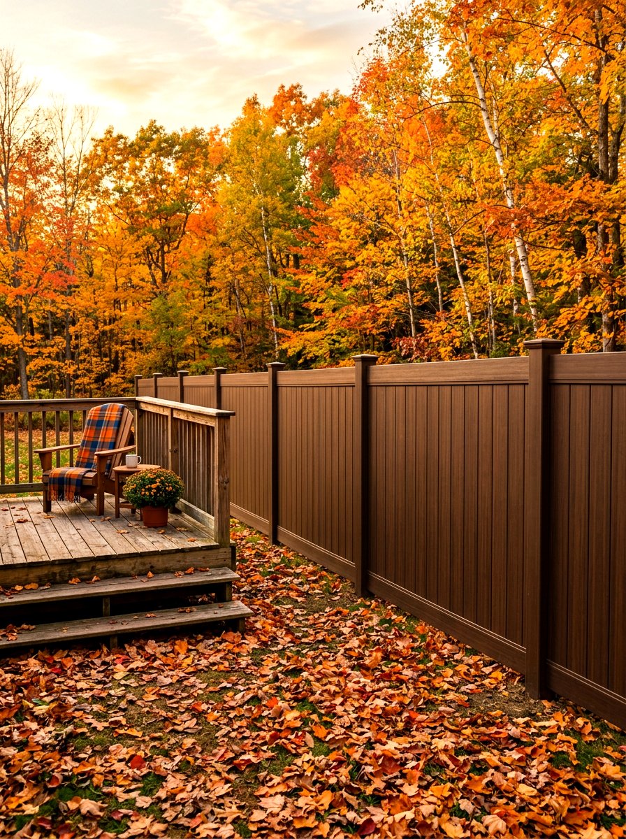 Brown vinyl fence - 30 vinyl fence ideas