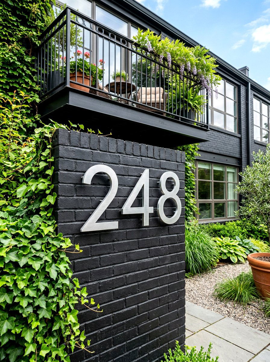 Brushed Aluminum House Number - 30 house number sign ideas luxury
