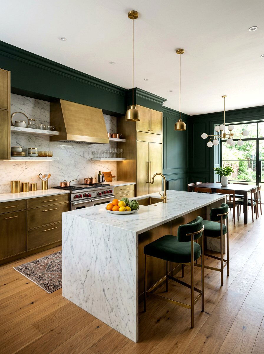 Brushed Brass Storage - 30 appliance garage ideas