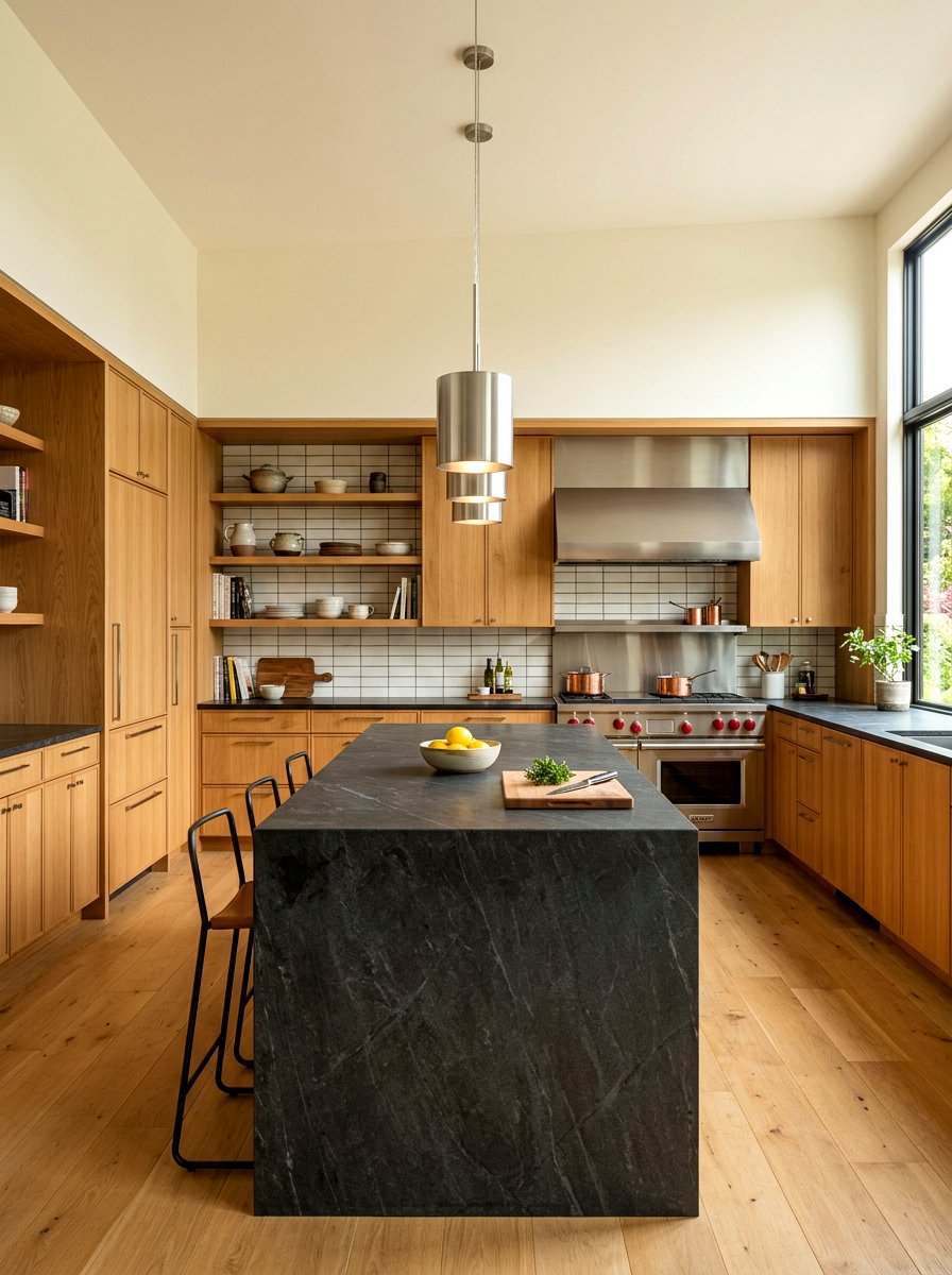 Brushed Chrome Pendant - 30 chrome kitchen pendant ideas