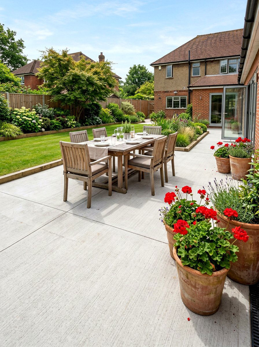 Brushed Finish Concrete Patio - 30 concrete patio ideas
