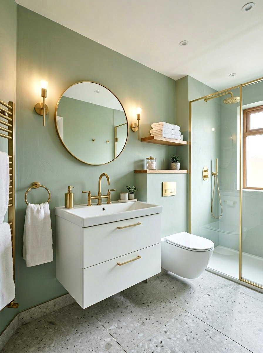 Brushed Gold Bridge Faucet - 30 bridge faucet bathroom ideas