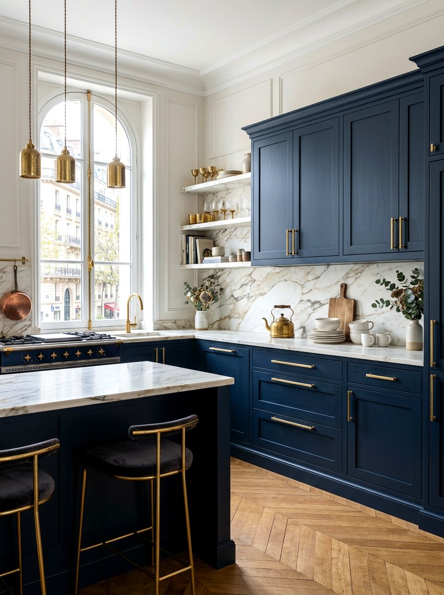 Brushed Gold Cabinet Hardware - 30 Paris cafe kitchen ideas