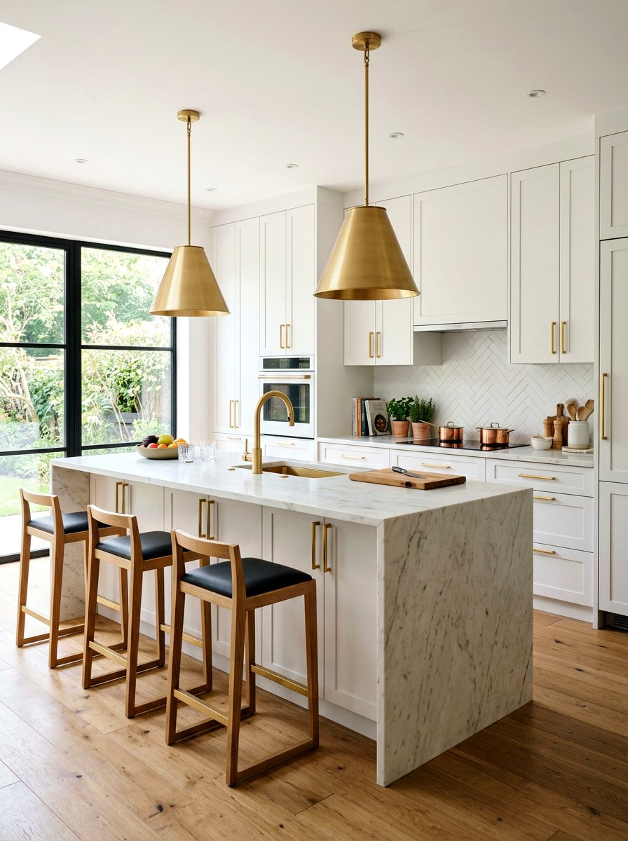 Brushed Gold Hardware - 30 kitchen remodel ideas