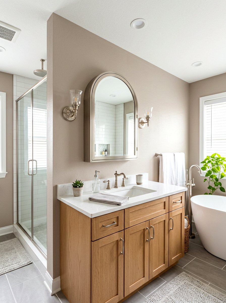 Brushed Nickel Arched Medicine Cabinet - 30 arched medicine cabinet ideas