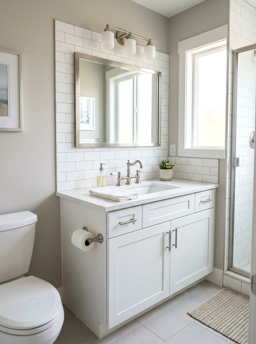 Brushed Nickel Bridge Faucet - 30 bridge faucet bathroom ideas