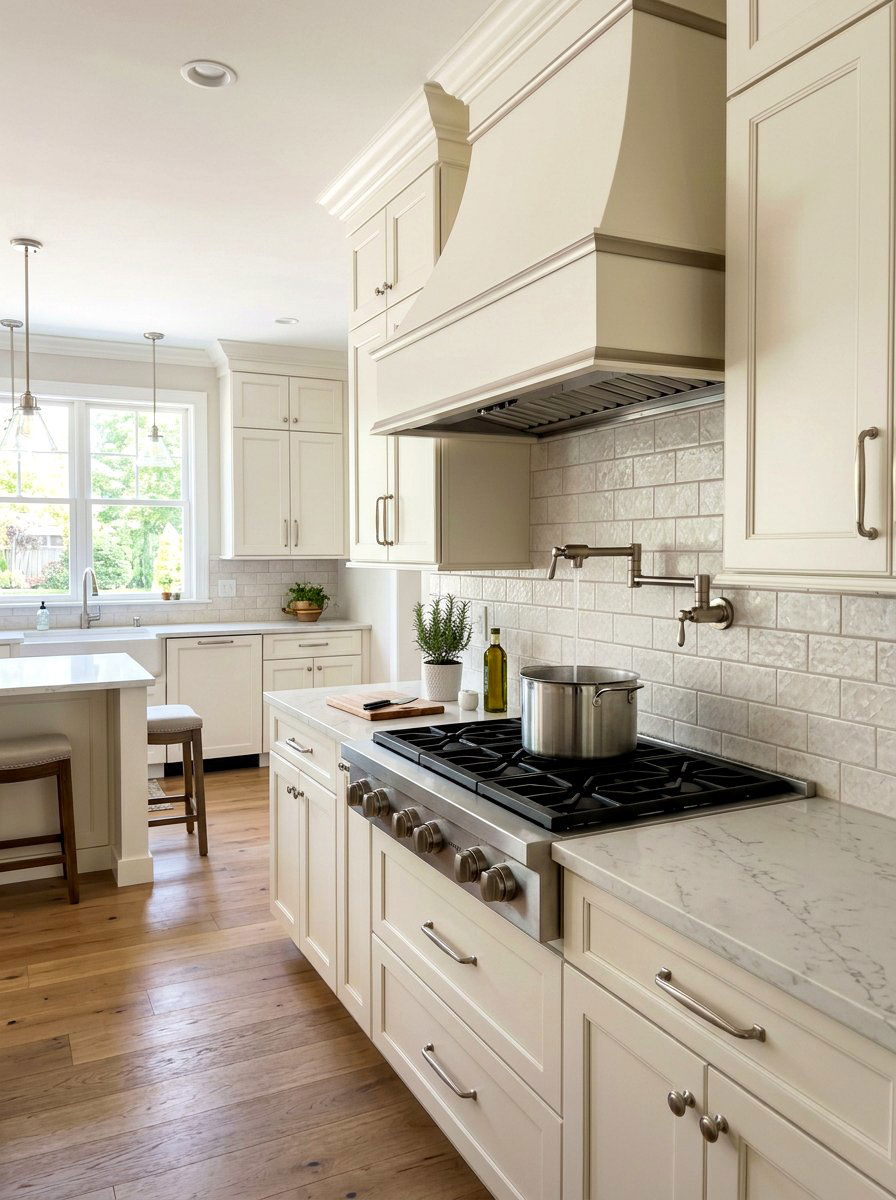 Brushed Nickel Pot Filler - 30 pot filler kitchen ideas