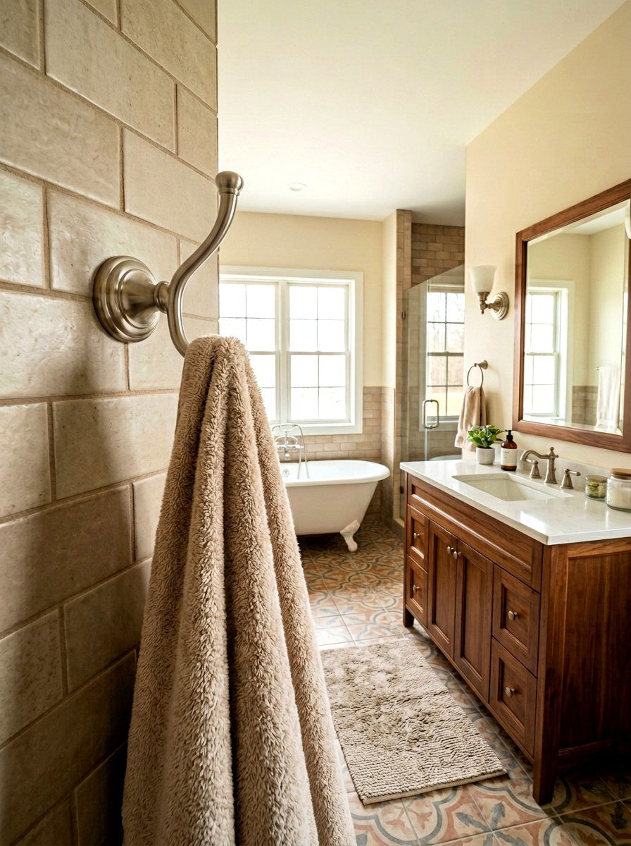 Brushed Nickel Robe Hook - 30 robe hook bathroom ideas