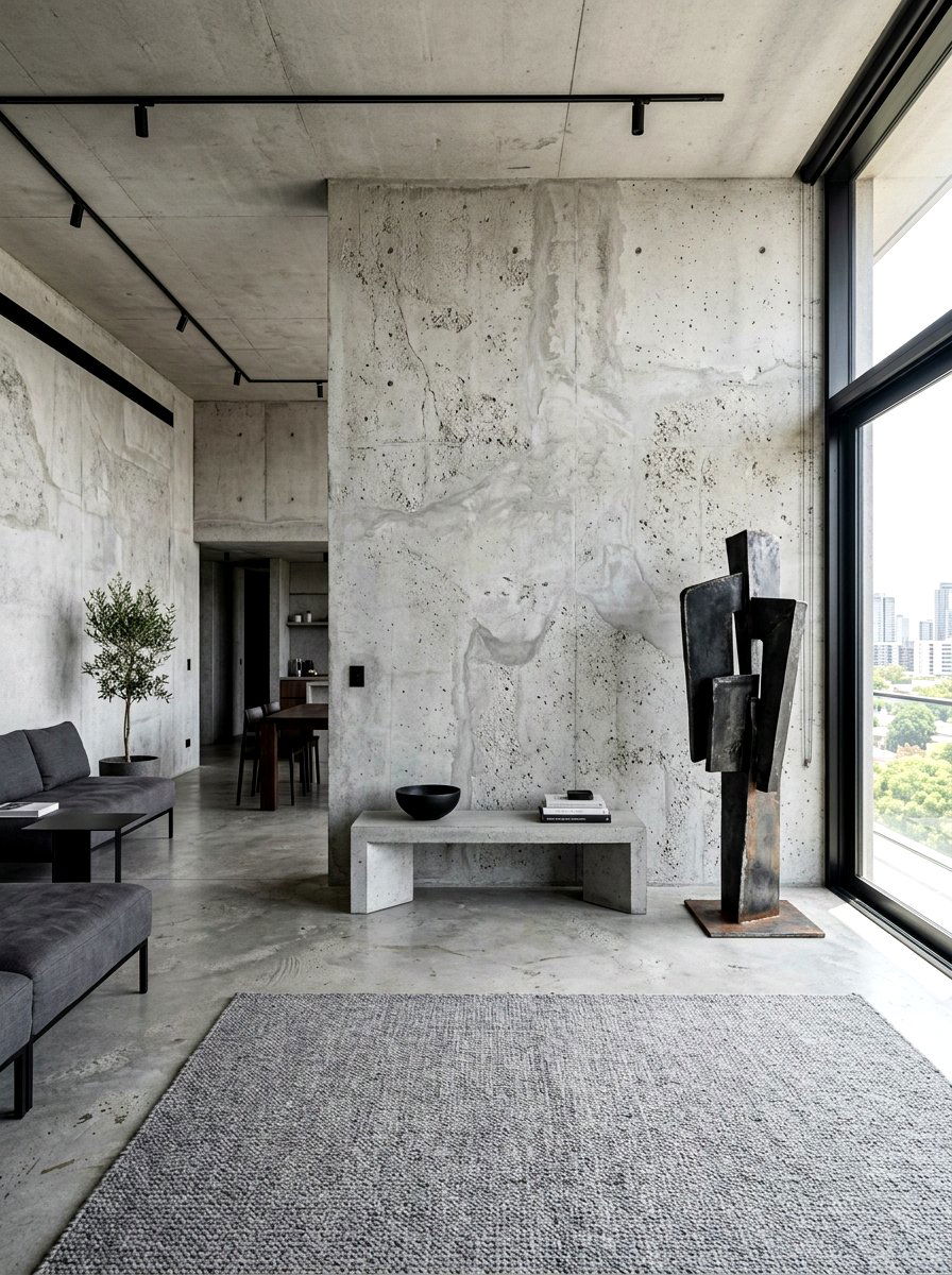Brutalist Plaster Design - 30 plaster wall ideas