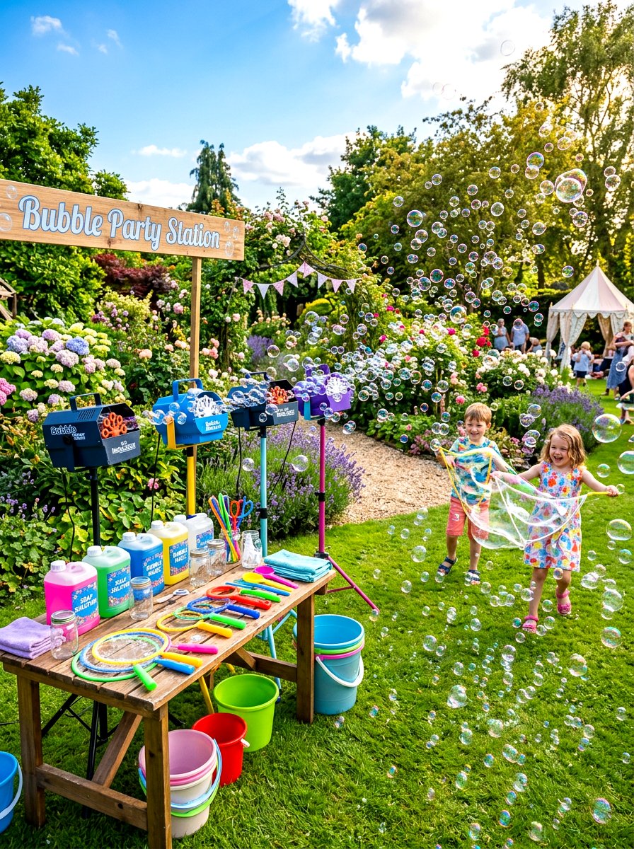 Bubble Party Station - 30 outdoor birthday party ideas