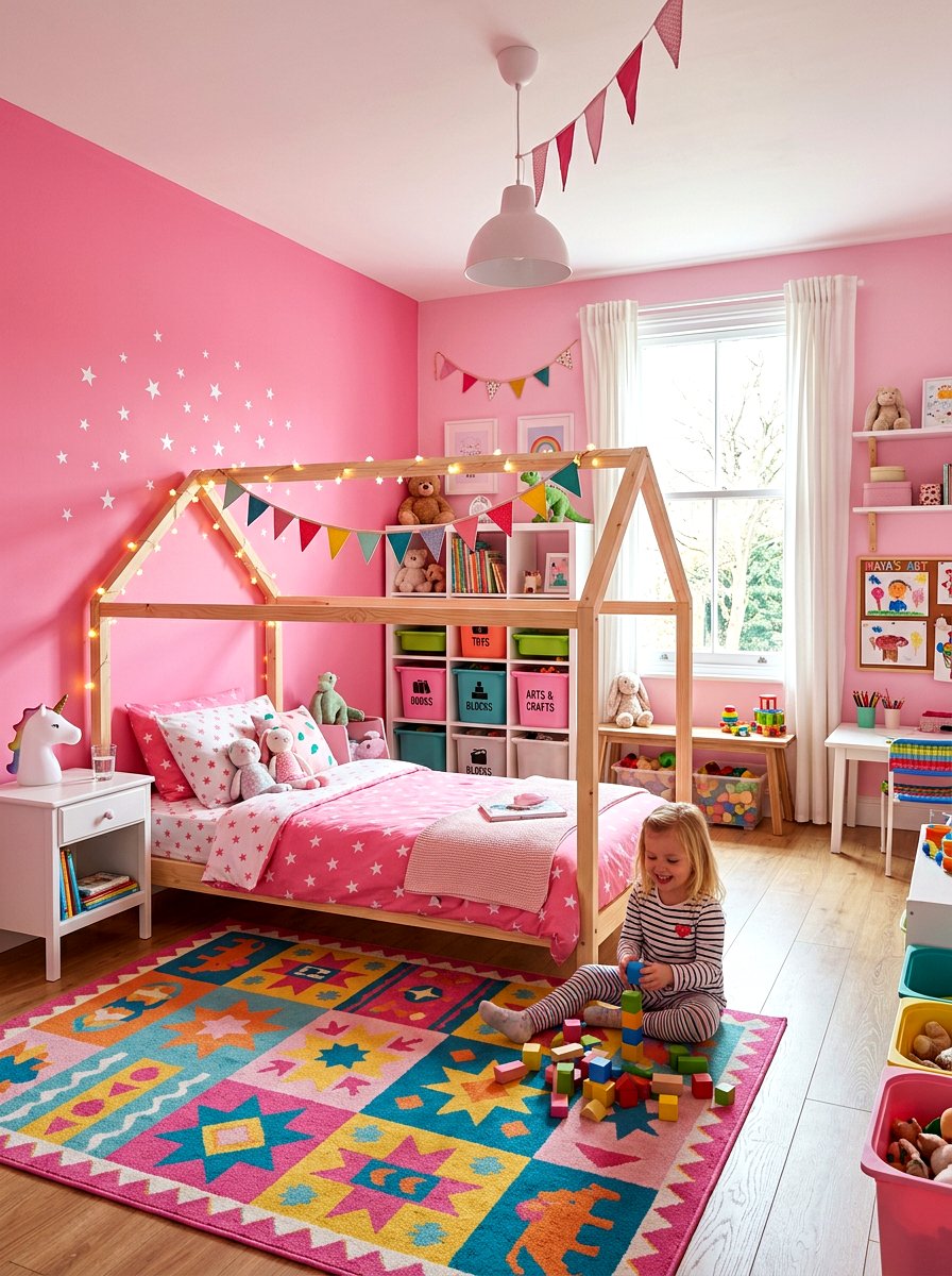 Bubblegum Pink Kids Room - 30 pink bedroom ideas
