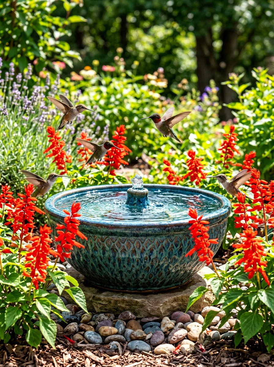 Bubbler Fountain Bird Bath - 30 bird bath ideas
