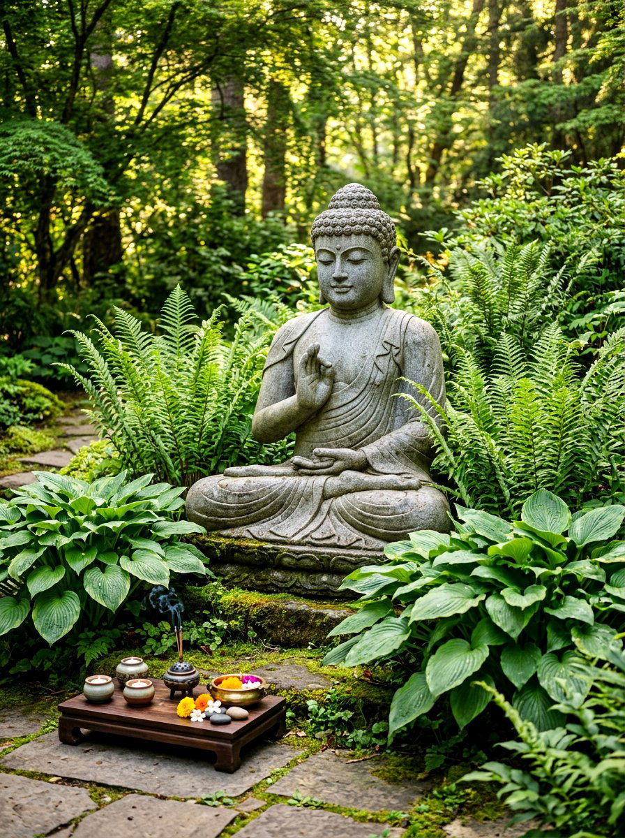 Buddha Statue - 30 meditation garden ideas