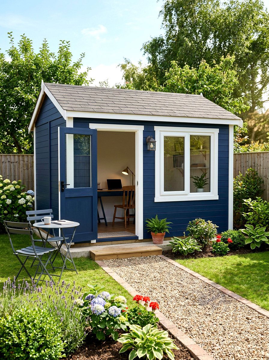 Budget Friendly DIY Office Shed - 30 office shed garden ideas