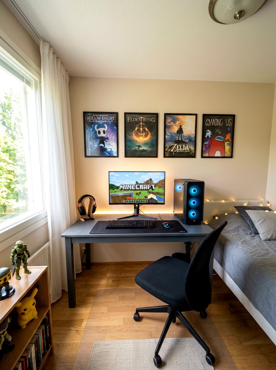 Budget Friendly Gaming Setup - 30 gamer bedroom ideas
