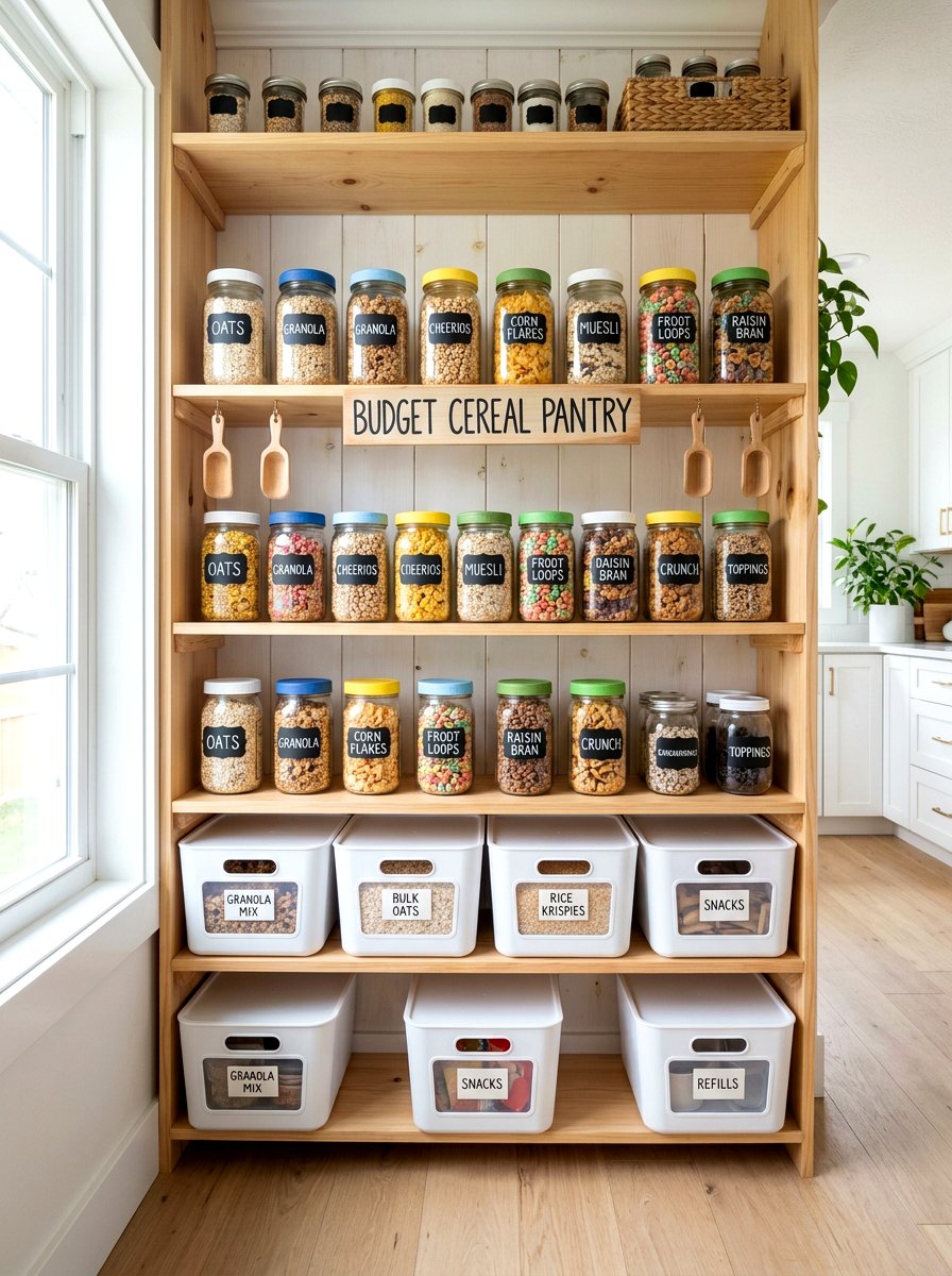 Budget friendly cereal pantry - 30 cereal station pantry ideas