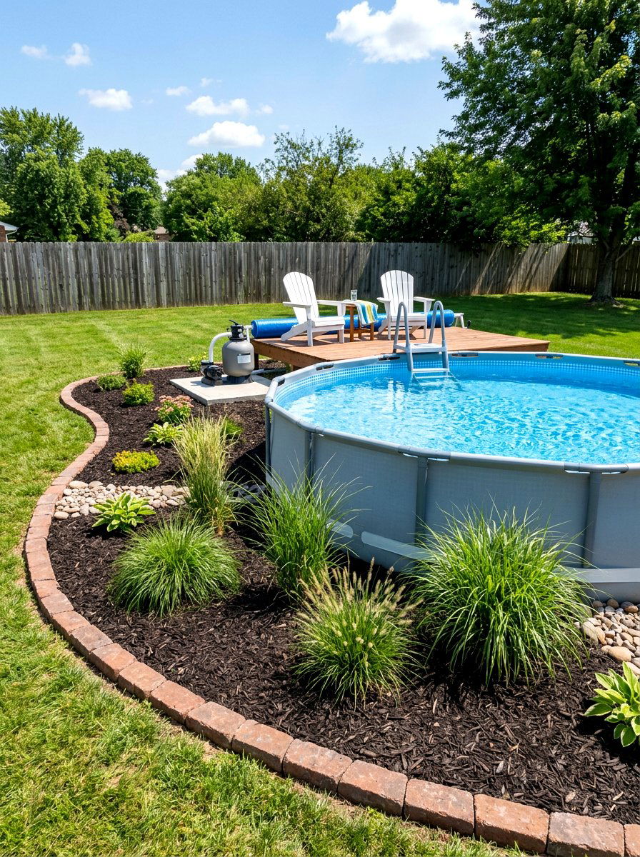 Budget friendly pool landscaping - 30 above ground pool ideas