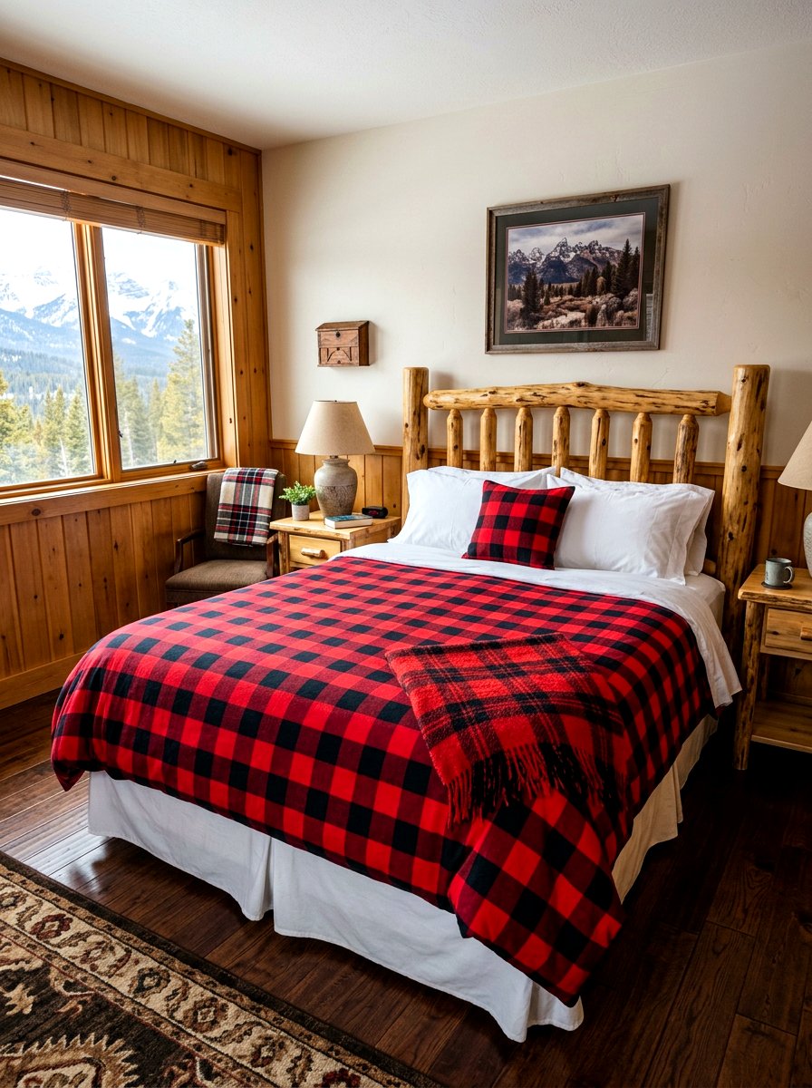 Buffalo Plaid Bedding - 30 western home decor ideas