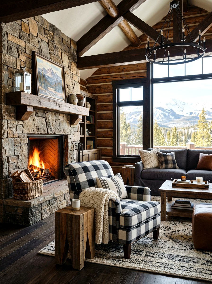 Buffalo check chair - 30 skirted chair ideas