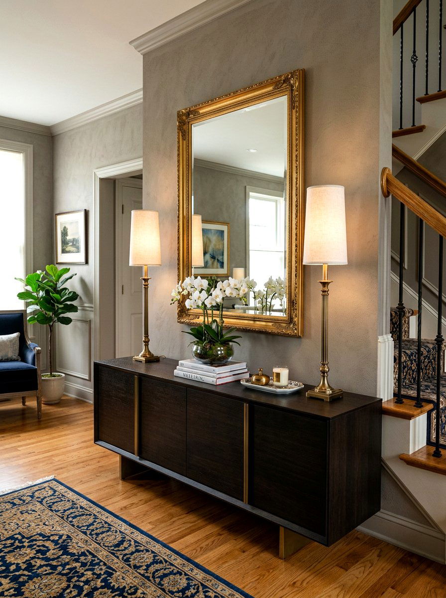 Buffet Lamp Living Room Console - 30 lamp glow living room ideas
