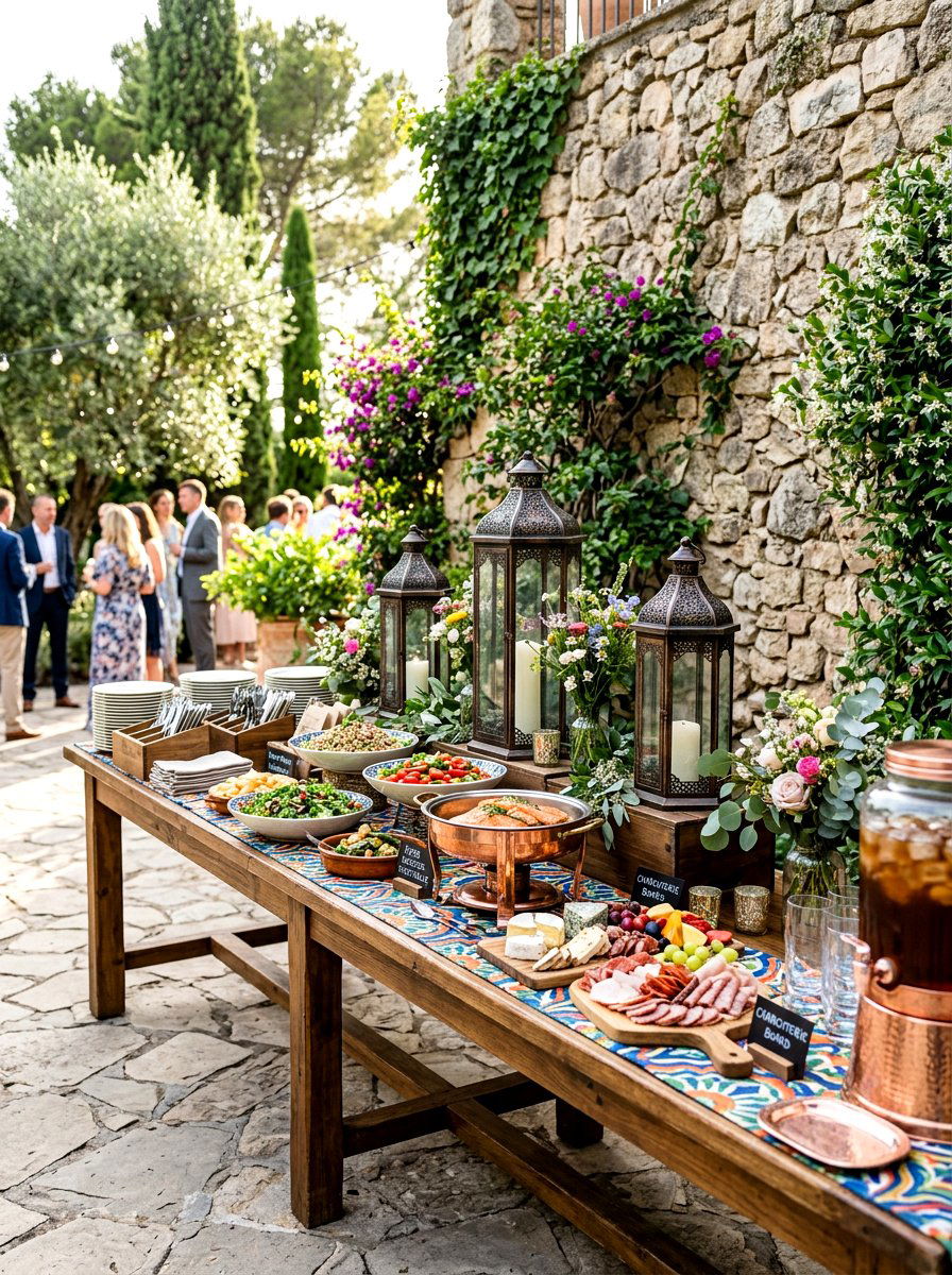 Buffet Server Station - 30 summer dinner party patio ideas