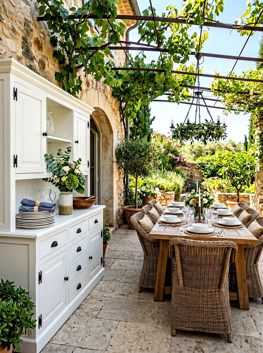 Buffet Style Cabinet - 30 patio storage cabinet ideas