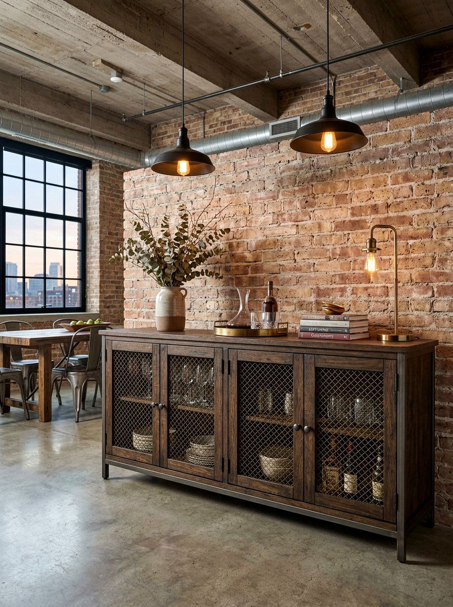 Buffet With Mesh Cabinet Doors - 30 built in buffet dining ideas