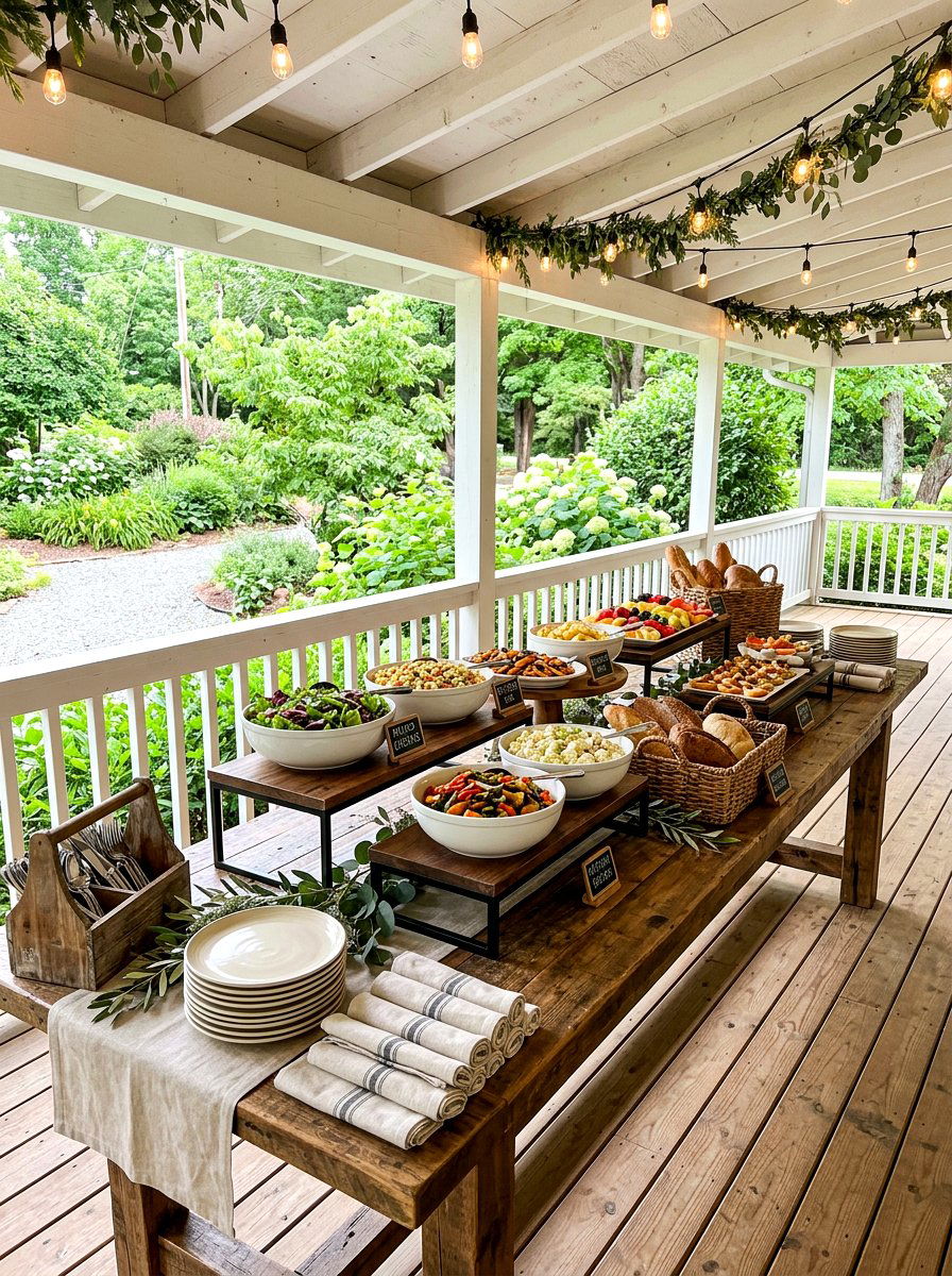Buffet serving station - 30 summer hosting home ideas