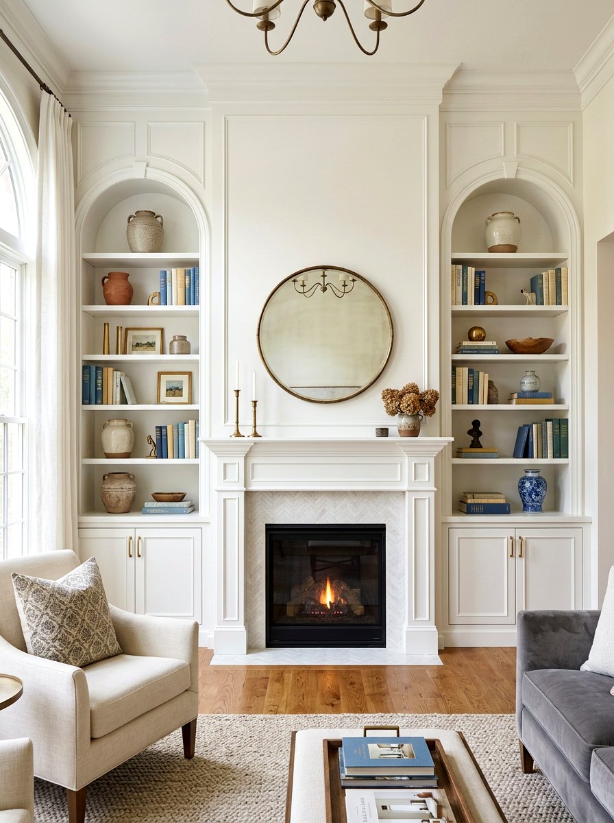 Built In Arched Bookshelf - 30 arched bookshelf ideas