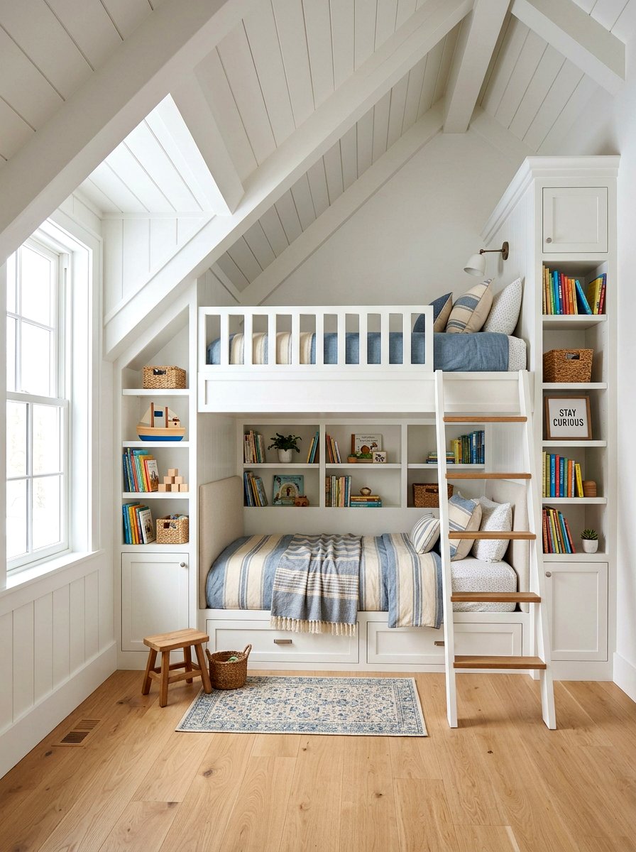 Built In Attic Bunk Bed - 30 attic bunk room ideas