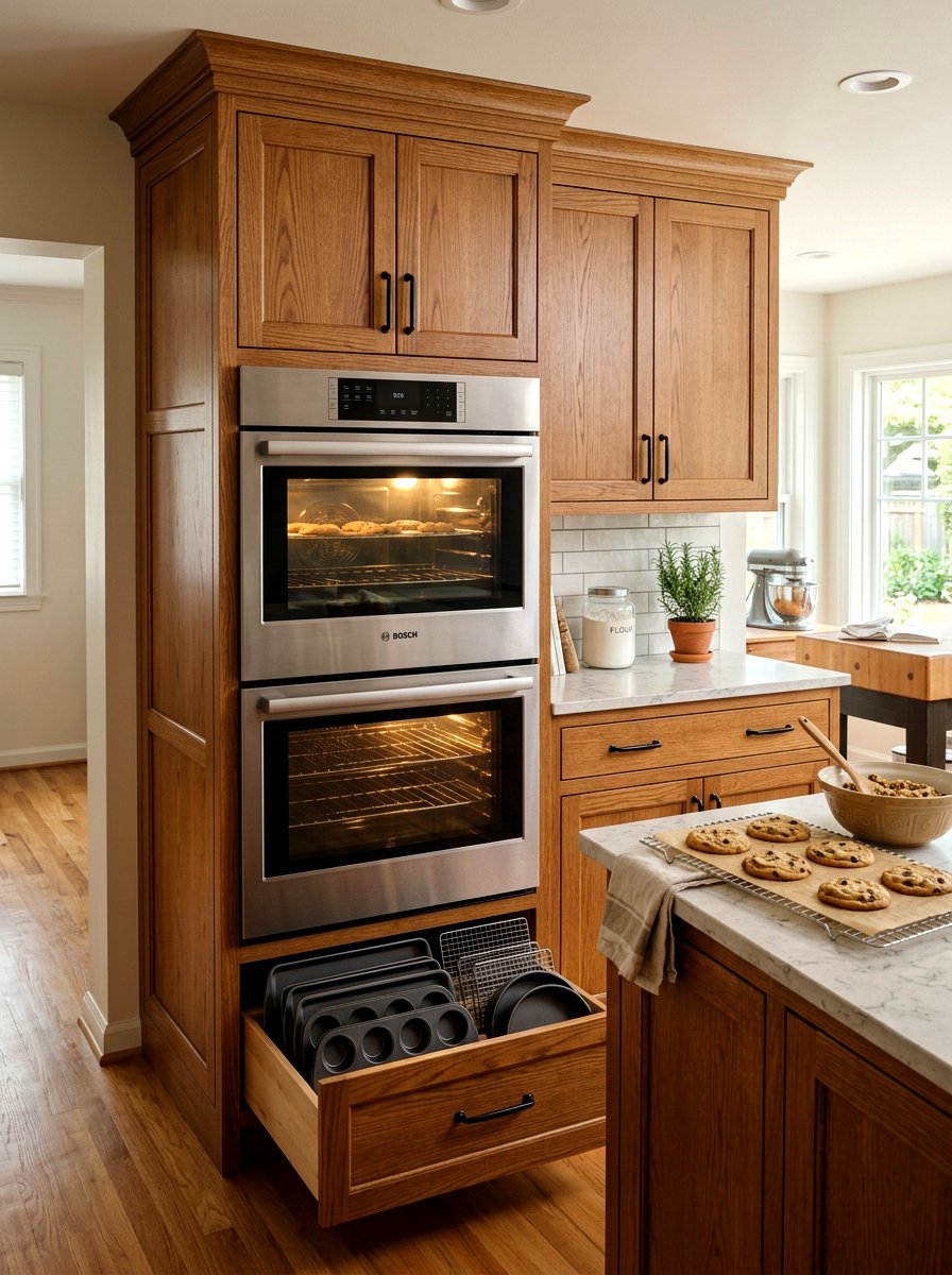 Built In Baking Oven Station - 30 baking pantry ideas