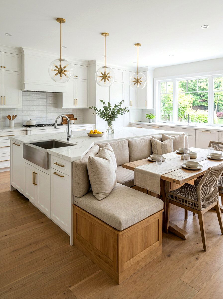 Built In Banquette Kitchen Island - 30 banquette kitchen island ideas