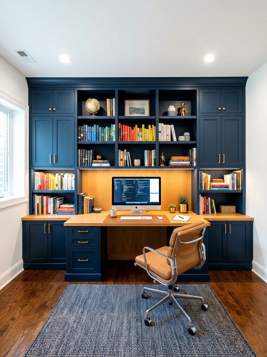 Built In Basement Office Desk - 30 basement office ideas
