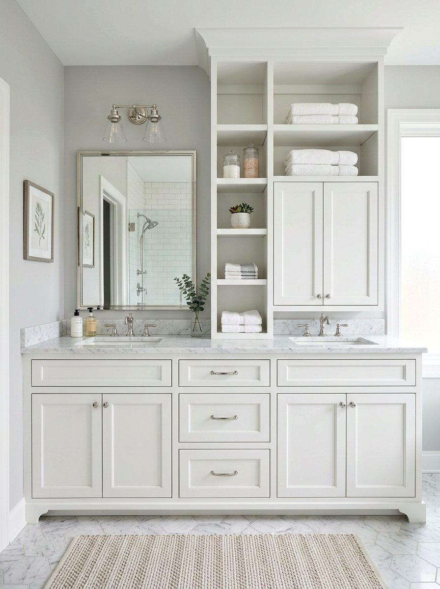 Built In Bathroom Vanity Tower - 30 vanity tower storage ideas