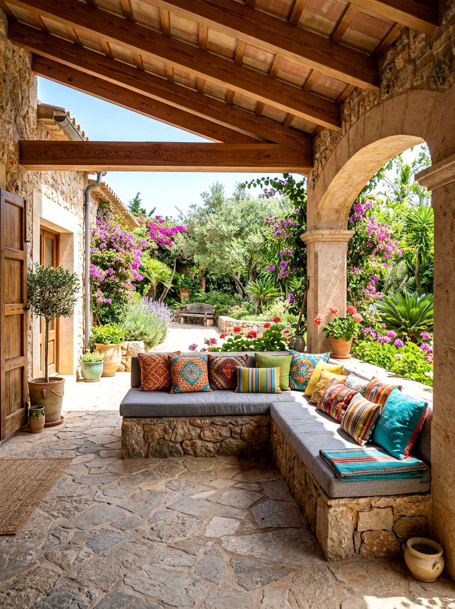 Built In Bench - 30 loggia ideas