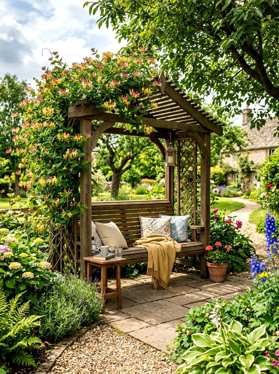 Built In Bench Arbor - 30 front arbor ideas