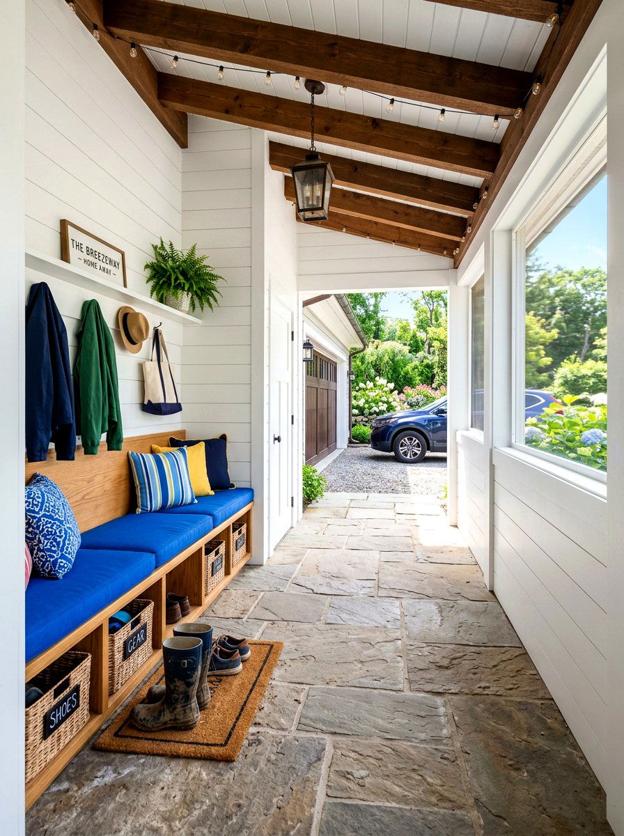 Built In Bench Breezeway - 30 breezeway ideas