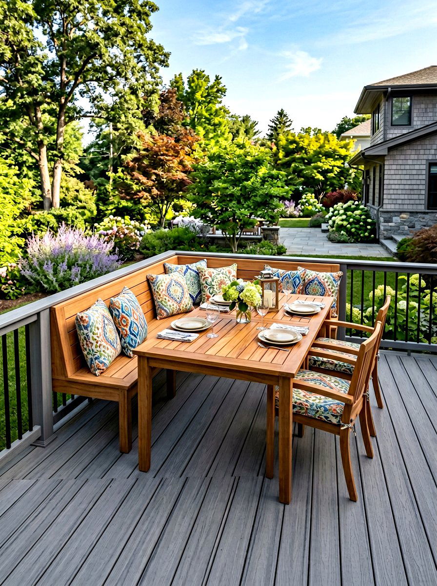 Built In Bench Deck Dining - 30 deck dining zone ideas
