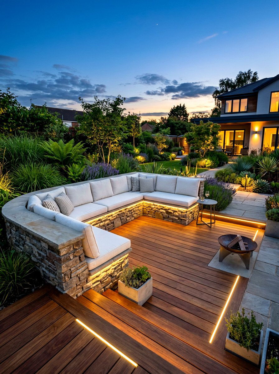 Built In Bench Seating - 30 patio decorating ideas