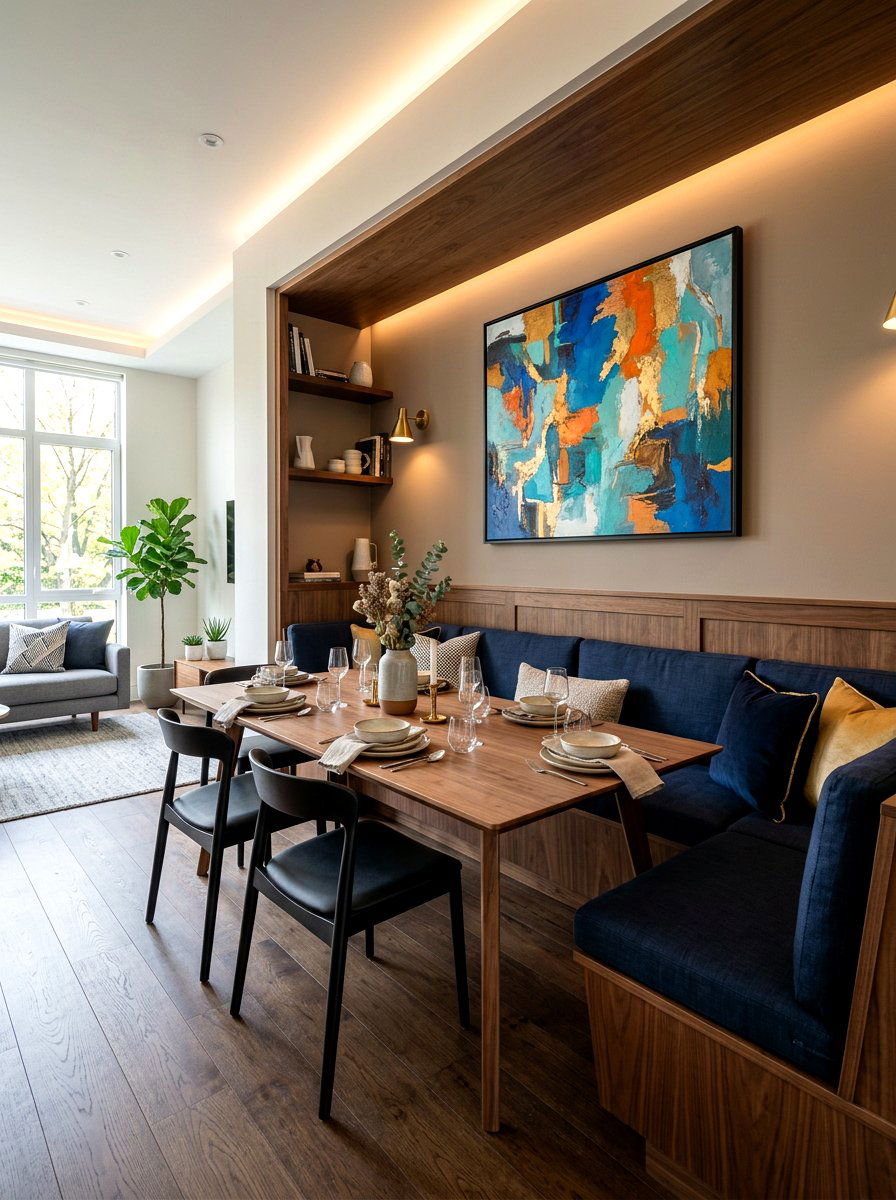 Built In Bench Seating - 30 tiny dining nook apartment ideas