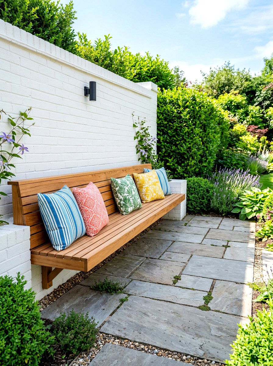 Built In Bench Seating - 30 cozy patio ideas