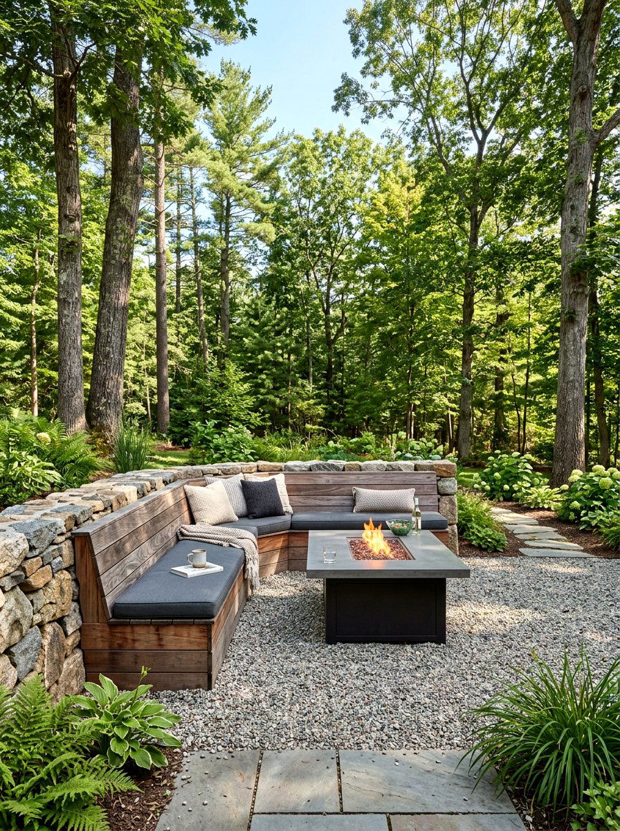 Built In Bench Seating - 30 modern backyard lounge ideas