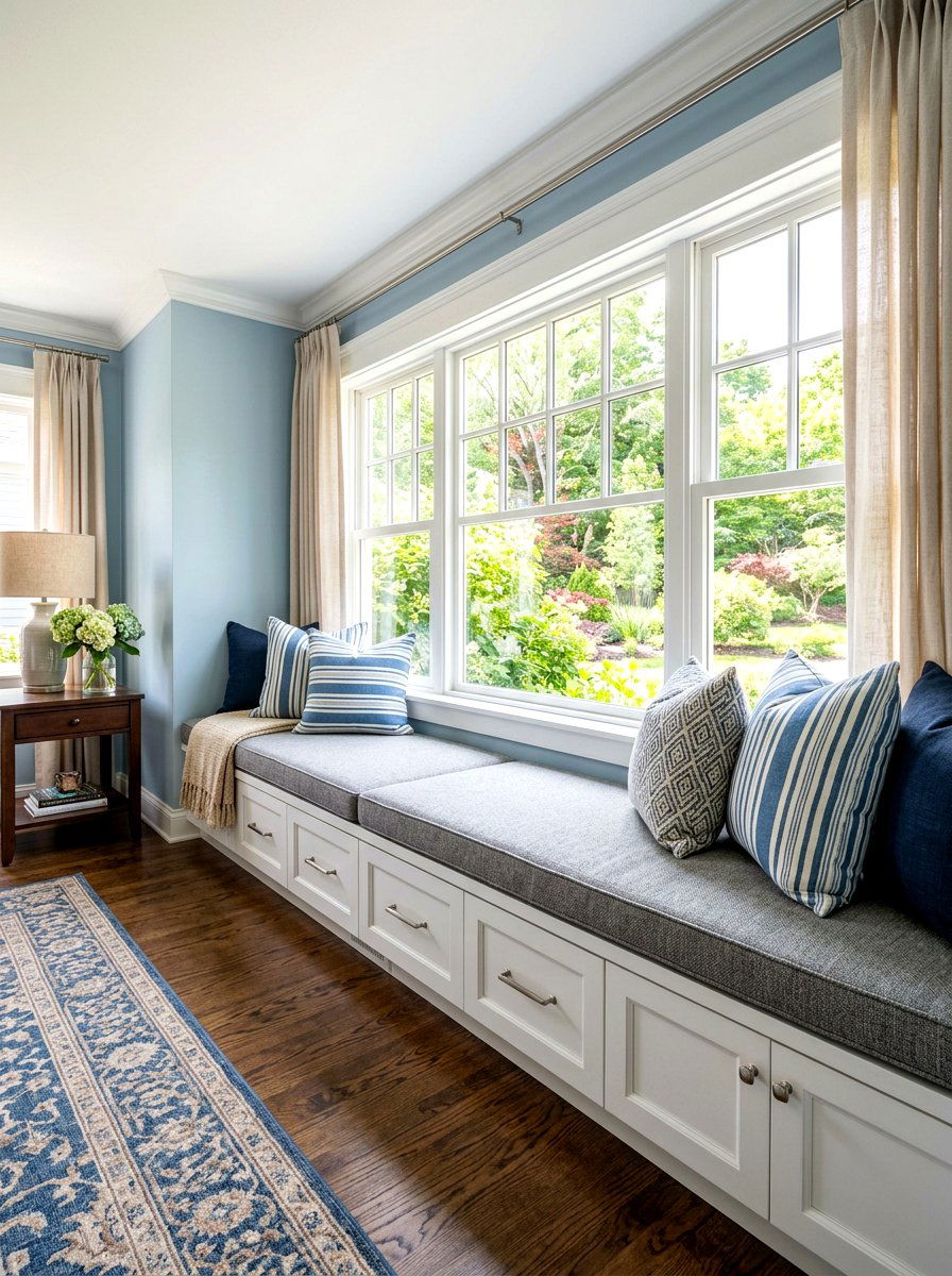 Built In Bench Storage - 30 bedroom dressing lounge ideas