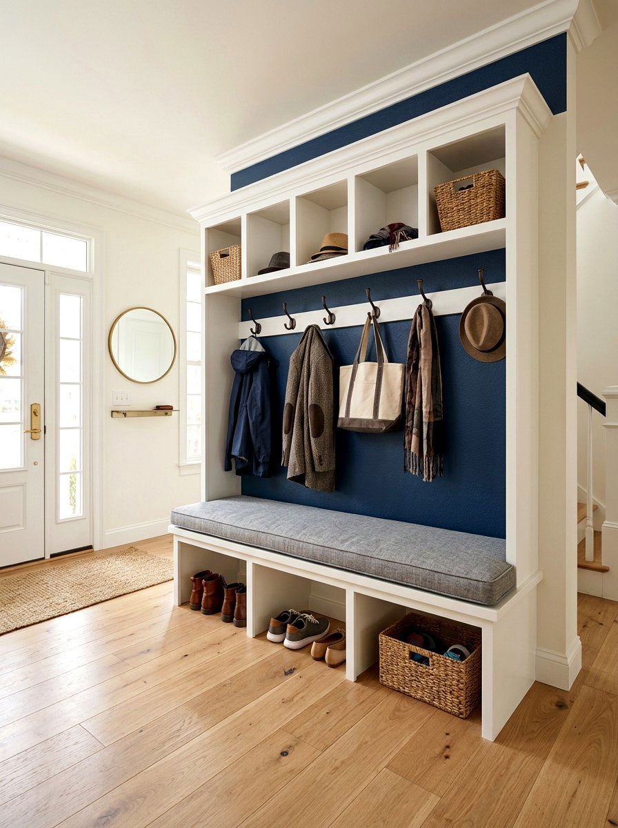 Built In Bench Wall - 30 foyer accent wall ideas